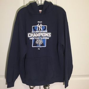 Majestic NY Yankees World Series Blue Hoodie